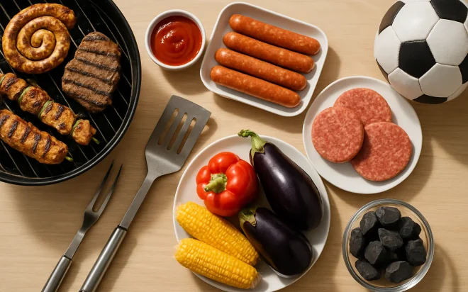 Edeka-Magazin mit Grillwaren-Angeboten für die EM-Saison