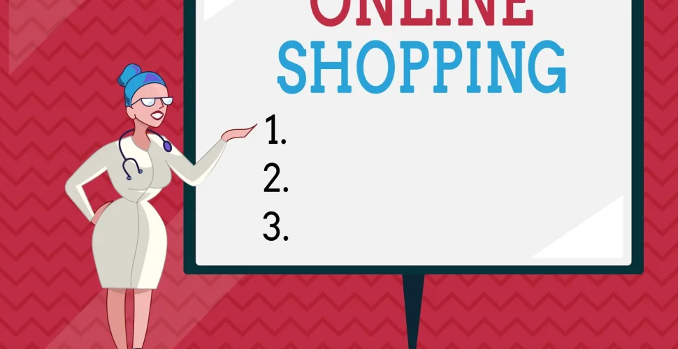 Person am Laptop beim Online-Shopping mit Gutscheincode auf dem Bildschirm